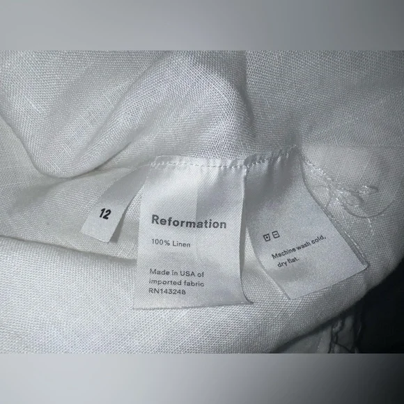 Reformation Porto White Linen Dress - Picture 6 of 7